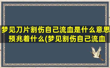 梦见刀片割伤自己流血是什么意思 预兆着什么(梦见割伤自己流血，意味着什么？——30字以内)